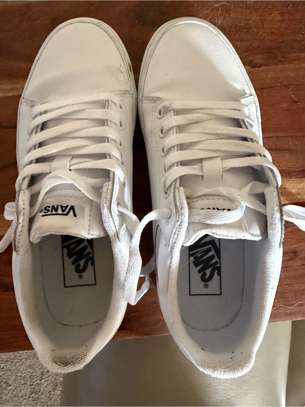 Vans White Low-Top Canvas Sneakers